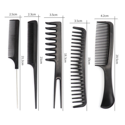 JMT-251402 10-Piece Hairdressing Comb Set for Professional Styling and Salon Use