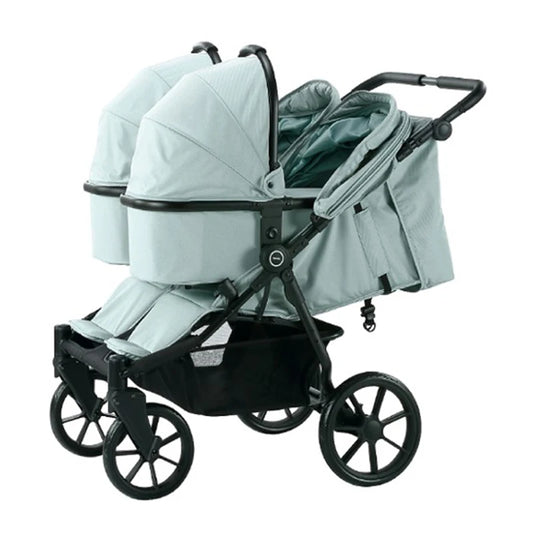 JMT-269130 Terrain Double Stroller for Newborn and Toddler | Compatible with Major Infant Car Seat Brands