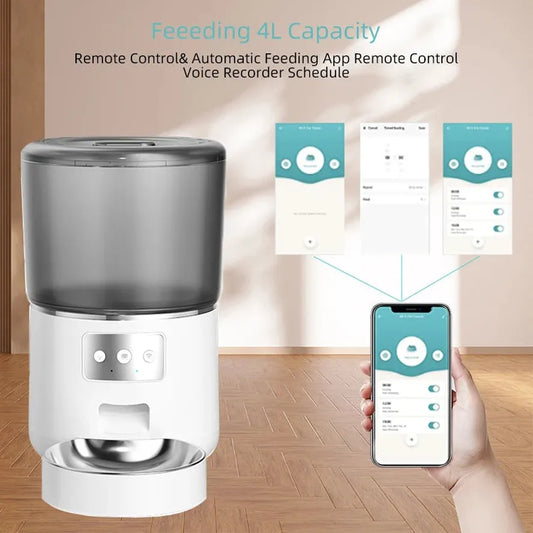 JMT-271818 Smart Pet Feeder with Wifi Control and Microchip Technology for Cats and Dogs