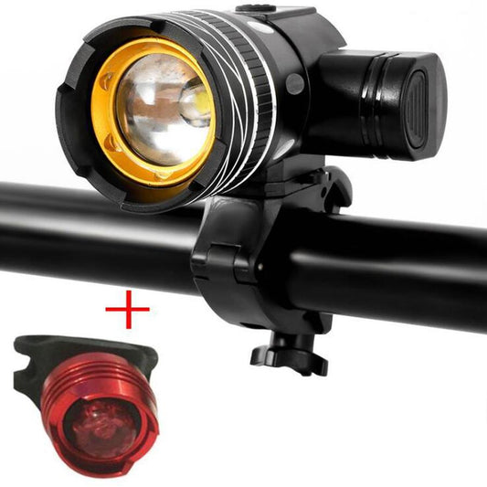 JMT-281418 Rechargeable LED Bicycle Headlight with Multiple Brightness Settings