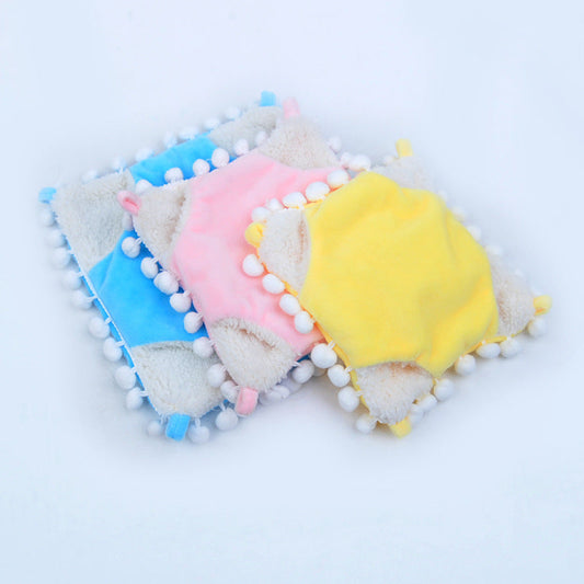 JMT-283658 Cozy Plush Hanging Squirrel Sleeping Bag Hammock in Blue, Pink, and Yellow