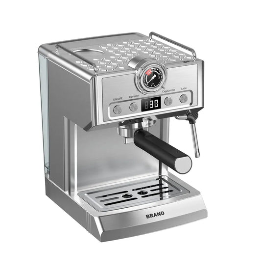 JMT-284618 20 Bar Electric Espresso Coffee Maker with Pressure Meter Display and Professional ULKA Pump