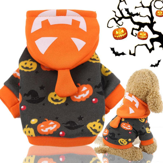 JMT-289162 Gray Pumpkin Hooded Dog Costume for Halloween and Christmas - Available in Multiple Sizes