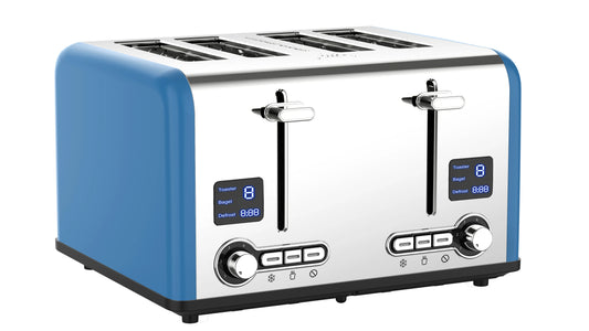 JMT-294666 4-Slice Electric Digital Touch Screen Toaster with Customisable Toasting Levels