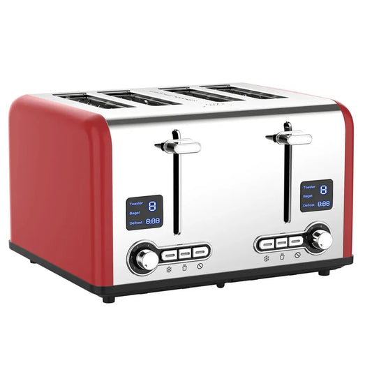 JMT-294666 4-Slice Electric Digital Touch Screen Toaster with Customisable Toasting Levels
