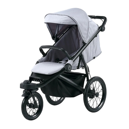 JMT-297162 Lightweight Foldable 3-Wheel Jogger Stroller with Rain Cover for Newborns