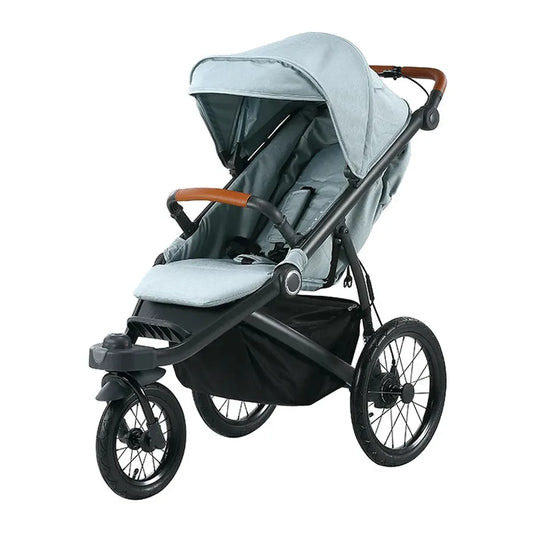 JMT-297162 Lightweight Foldable 3-Wheel Jogger Stroller with Rain Cover for Newborns