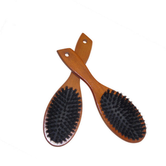 JMT-301130 Brown Lotus Hemu Full Pig Mane Comb - Light Brown, 36cm x 17cm