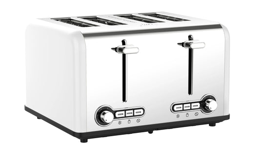 JMT-310474 Extra Wide 4 Slice Bread Toaster with Reheat, Defrost, and Cancel Functions – 6 Level Browning Control, Retro Design