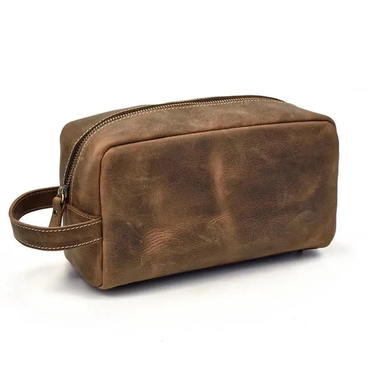 JMT-324362 Genuine Leather Unisex Travel Dopp Kit Toiletry Bag - QB1002