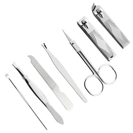 JMT-324618 7-Piece Stainless Steel Personal Care Nail Clipper Set with Carrying Pouch