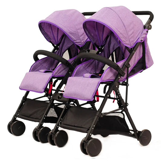 JMT-327882 Twin Baby Trolley - Compact Folding Stroller for Twins, Model 806F1