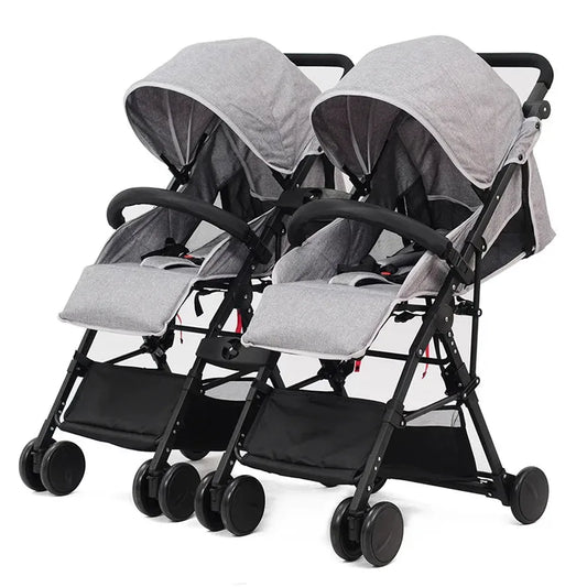 JMT-327882 Twin Baby Trolley - Compact Folding Stroller for Twins, Model 806F1