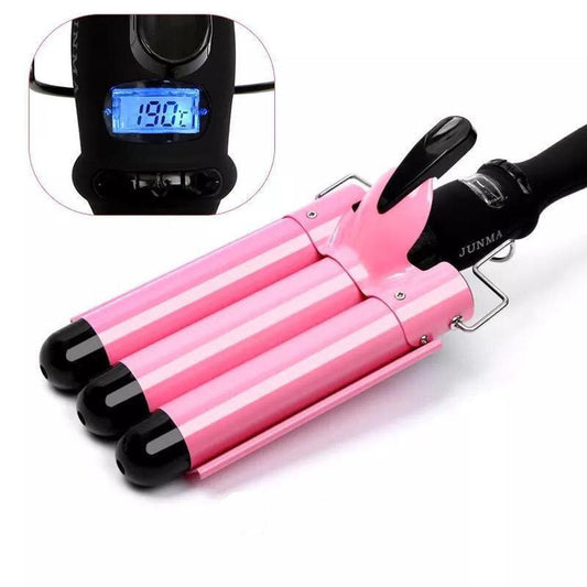 JMT-340426 Three-Tube Electric Curling Iron with Adjustable Temperature Control for Dry Hair