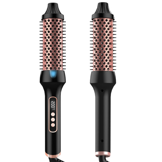JMT-342410 Anion Hair Roller Comb with Dual PTC Heater for Straightening and Curling - 110-200°C Temperature, 38mm Barrel