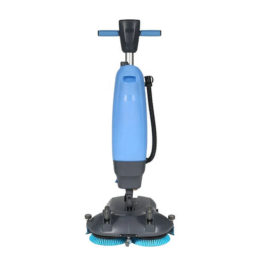 JMT-355402 Commercial Battery-Powered Dual-Brush Walk-Behind Floor Scrubber Dryer - 18 Inch Cleaning Machine