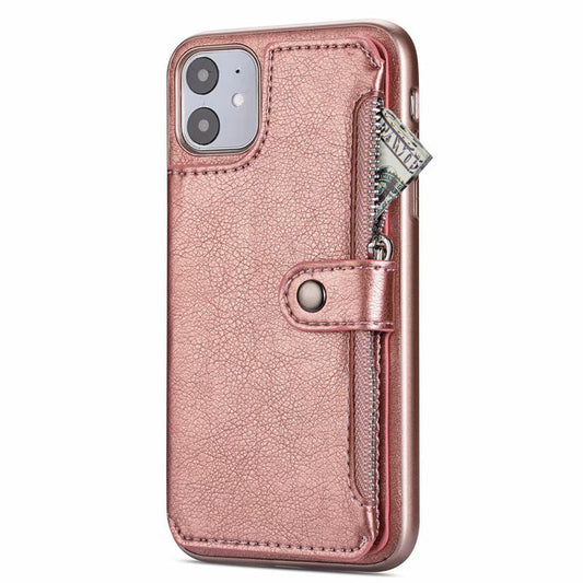 JMT-357770 Magnetic Buckle Flip Cover for iPhone 11, 11 Pro, 11 Pro Max - Stylish Imitation Leather Wallet Case