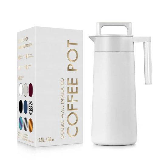 JMT-362954 Custom Stainless Steel Insulated Beverage Dispenser for Coffee, Water, and Tea with Dual-Wall Design and Handle