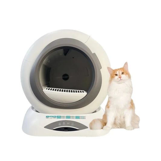 JMT-367818 Smart Automatic Cat Toilet with APP Control - Large 65L Capacity, Self-Cleaning, Compatible with Tofu Bentonite Clay