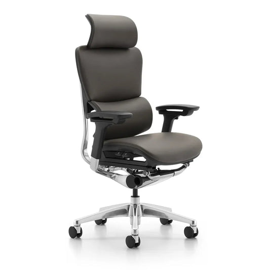 JMT-370186 Dark Brown Ergonomic Swivel Office Chair with PU Leather Upholstery