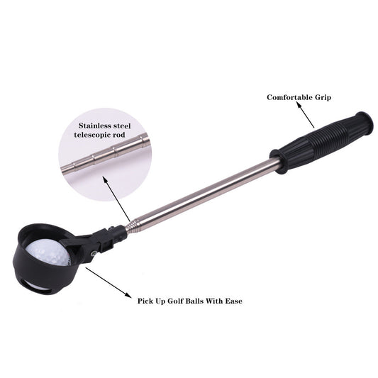 JMT-373898 Stainless Steel Golf 8 Section Antenna Pole with Ball Picker Attachment