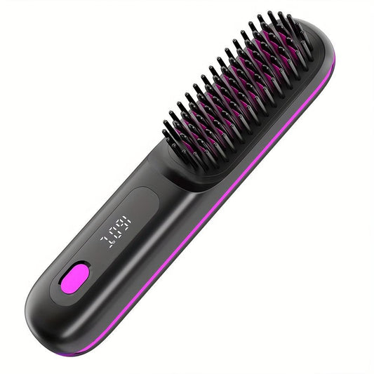 JMT-375178 USB Wireless Electric Hair Straightening Comb for Straightening and Curling with Gentle Styling Technology