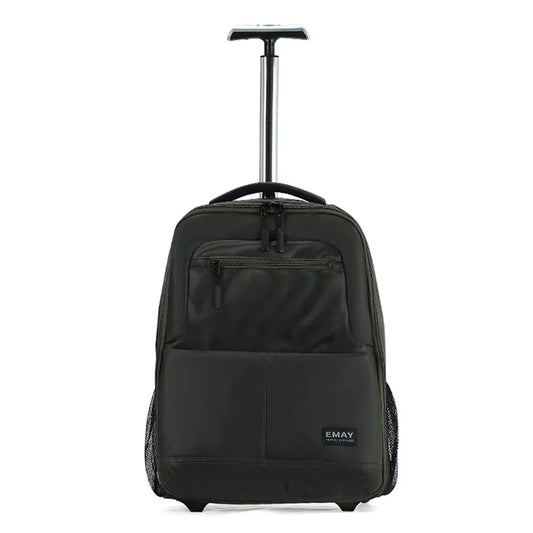 JMT-390730 20 Inch Travel Trolley Laptop Backpack with Wheels for Men - Durable Outdoor Fabric Design