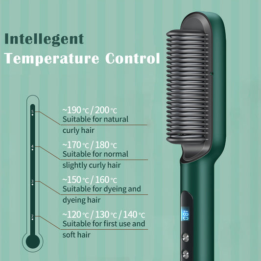 JMT-407946 K.SKIN KD380K Heated Hair Styling Brush Straightener - Fast Heating, Anti-Scald, Ceramic Technology