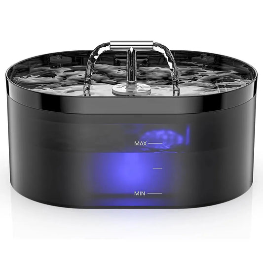 JMT-414090 Transparent 2L Automatic Pet Water Fountain for Cats and Small Dogs