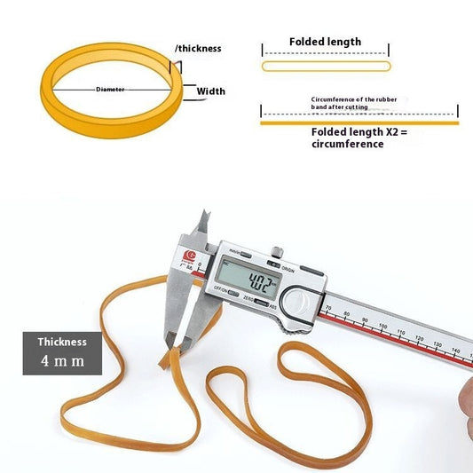 JMT-415242 High Elasticity Durable Round Rubber Band - 127mm x 4mm, High Temperature Resistant