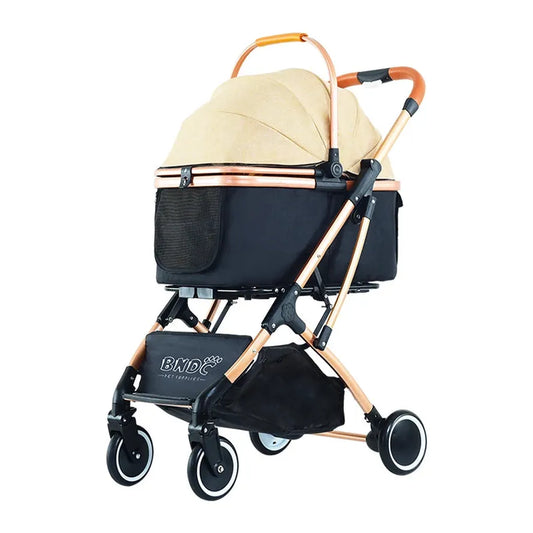 JMT-419274 Foldable 2-in-1 Pet Stroller for Dogs and Cats with Detachable Design