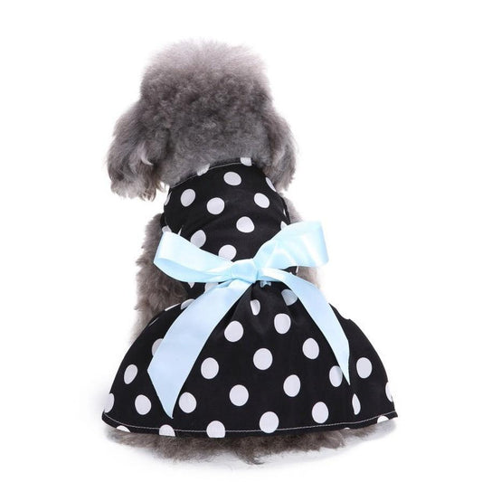 JMT-420234 Stylish Polka Dot Pet Skirt Summer Dress for Dogs - Watermelon & Strawberry Design, Made from Polyester