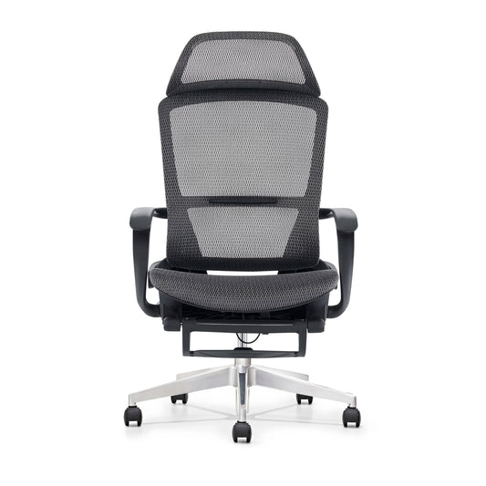 JMT-431114 Ergonomic Mesh Office Chair with Footrest and Fixed Armrests for Comfortable Work Experience