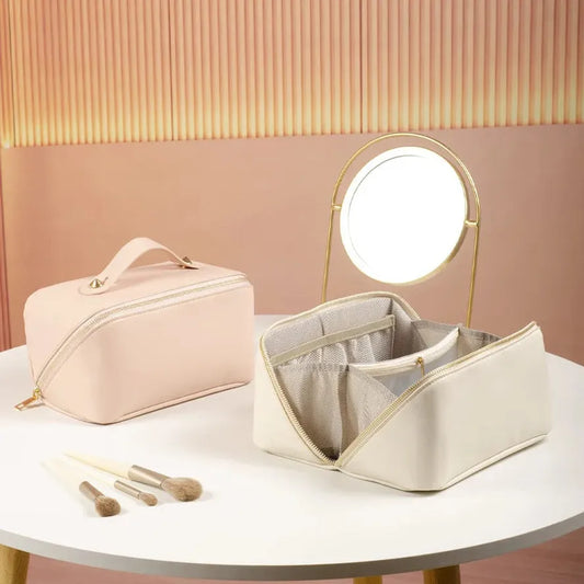 JMT-439626 Trendy Large Capacity Travel Cosmetic Bag in PU with Zipper Closure