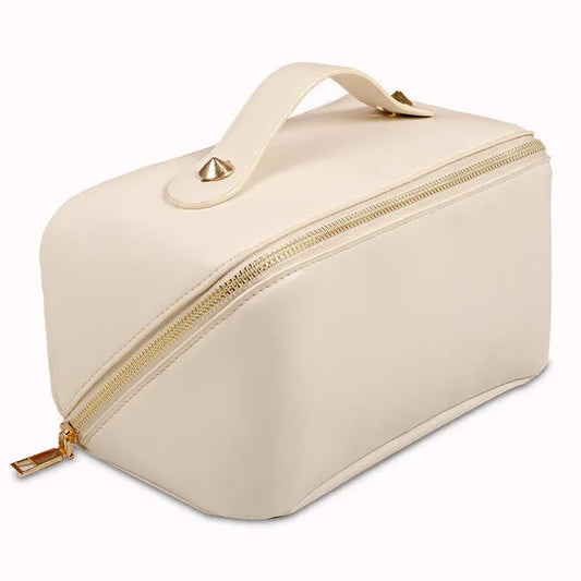 JMT-439626 Trendy Large Capacity Travel Cosmetic Bag in PU with Zipper Closure