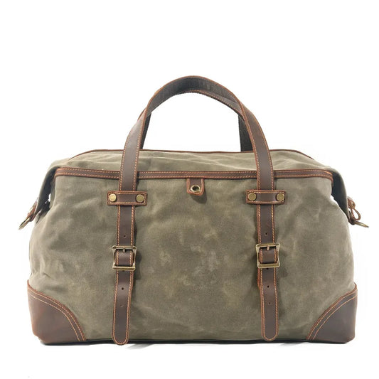 JMT-450186 Large Capacity Wax Canvas Travel Shoulder Bag for Men