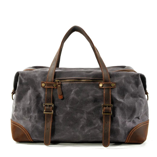 JMT-450186 Large Capacity Wax Canvas Travel Shoulder Bag for Men