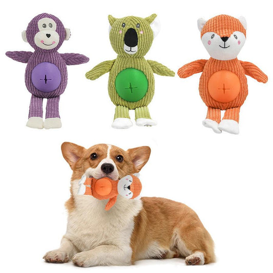 JMT-465418 Durable Animal-Shaped Stuffed Toy for Dogs - Bite Resistant Design, Ideal Pet Companion
