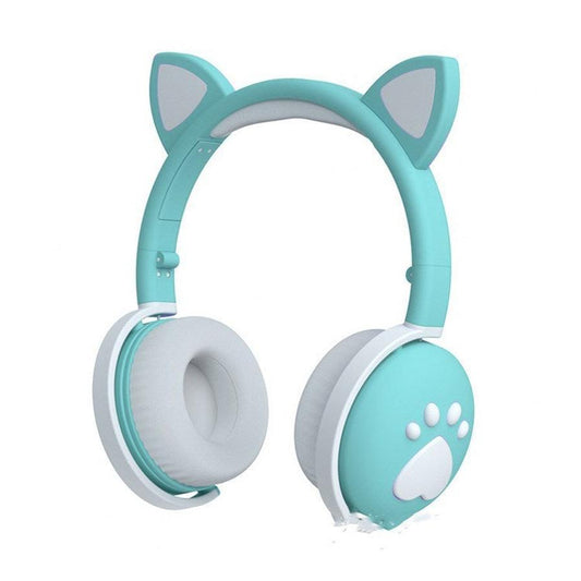 JMT-475466 Creative Cat Ear Wireless Bluetooth Headset with 48-Hour Playtime and USB Charging