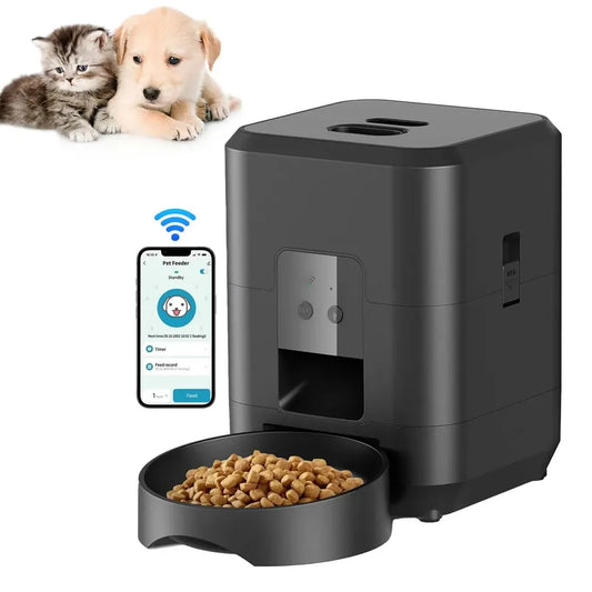 JMT-485386 Automatic 2L Pet Feeder with Touch Screen for Cats and Dogs - Smart Dry Food Dispenser