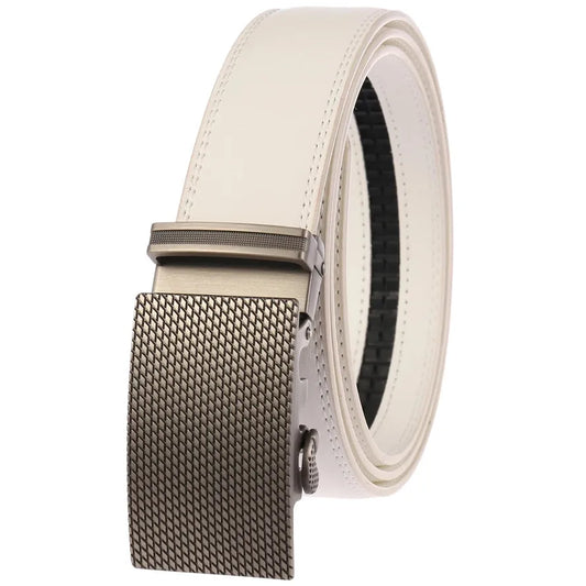 JMT-488906 Two-Layer Leather Automatic Buckle Business Casual Belt - Model LY55-0031-1