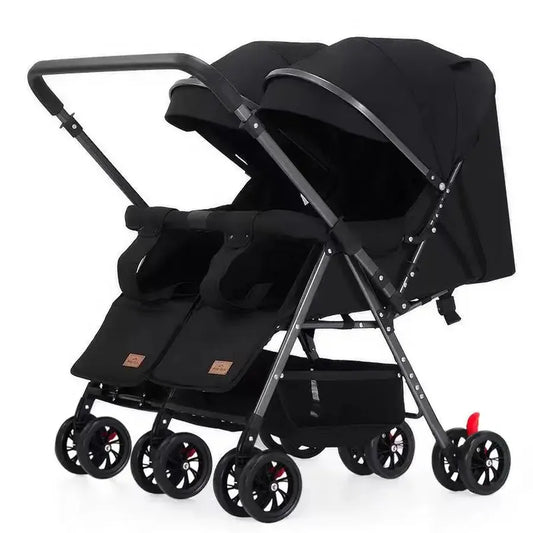 JMT-499658 Luxury Twin Baby Stroller with Be-Directional Foldable Design for Two Children