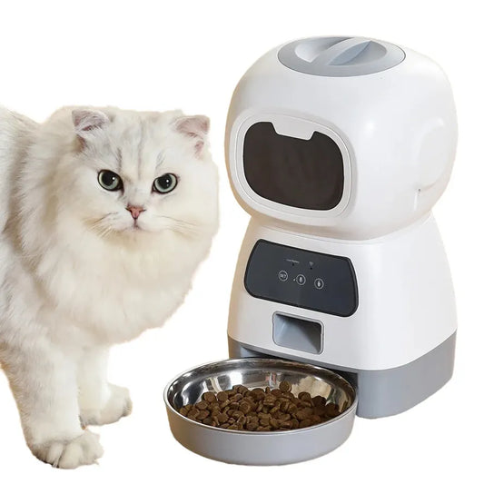 JMT-533962 Smart Automatic Pet Feeder with Voice Playback and WiFi Control, 3.5L Capacity for Cats and Dogs