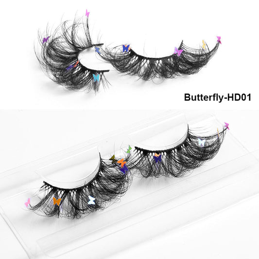JMT-543754 Multi-Layered Artificial Mink Hair Butterfly False Eyelashes with Natural Curl