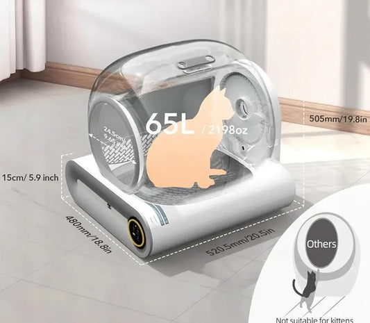 JMT-547466 Automatic Self-Cleaning Cat Litter Box with 65L Capacity and APP Control