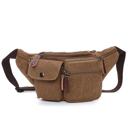 JMT-566090 Multifunctional Canvas Waist Bag for Work and Travel