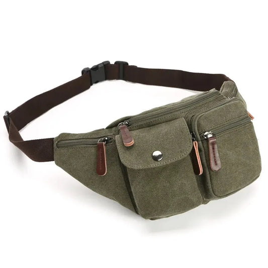 JMT-566090 Multifunctional Canvas Waist Bag for Work and Travel