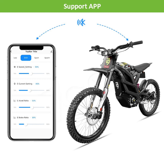 JMT-573706 8000W Electric Dirt Bike with RE-Gen Brake System - 72V 35AH Enduro Dirt Bike for Adults , Top Speed 27.9 mph