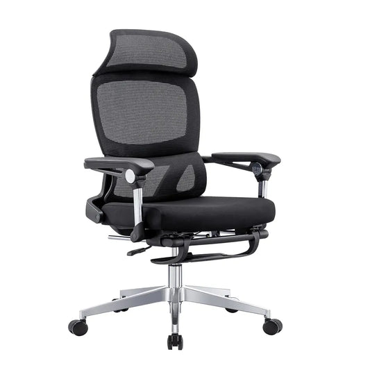 JMT-579146 Ergonomic Mesh Office Chair with Foot Rest and Swivelling Design for Comfortable Office Use