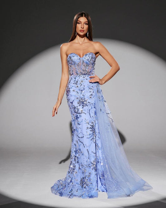 JMT-580938 Elegant Women's Blue Dress - Style SH0208 for Any Occasion